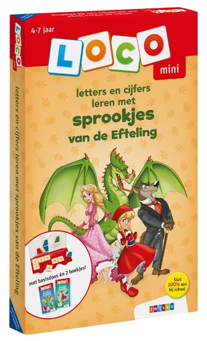 Loco mini pakket letters en cijfers leren met sprookjes van de Efteling, niet bekend - Paperback - 9789048758401