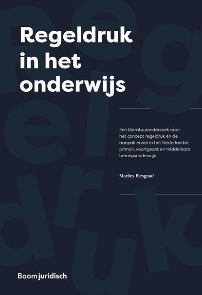 Regeldruk in het onderwijs, Marlies Blesgraaf - Ebook - 9789051898439