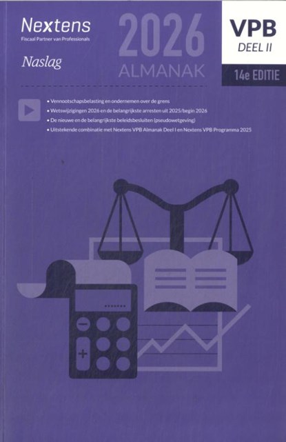 VBP Almanak 2-2026, Peter Tomesen ; Richard Van Berkensteijn ; Jean-Paul Van den Berg ; Geert Janssen ; Irma Egberts - Paperback - 9789052501079