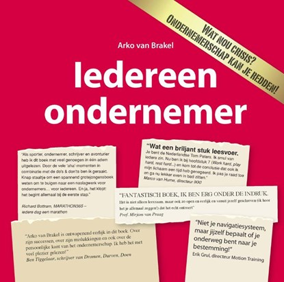 Iedereen ondernemer, A. van Brakel - Gebonden - 9789054720867