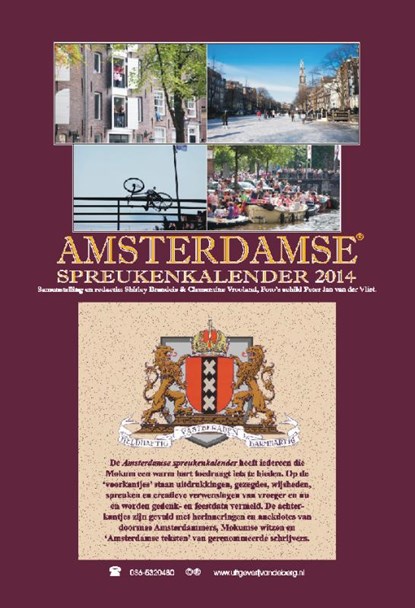 Amsterdamse spreukenkalender, Shirley Brandeis ; Clementine Vrooland - Paperback - 9789055124015