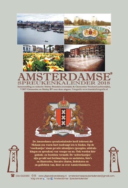 Amsterdamse spreukenkalender 2018, Shirley Brandeis ; Clementine Vrooland - Paperback - 9789055124695