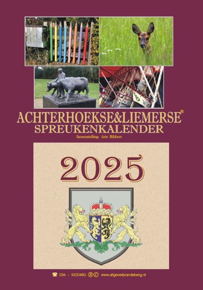 Achterhoekse & Liemerse spreukenkalender 2025, Arie Ribbers - Paperback - 9789055125371