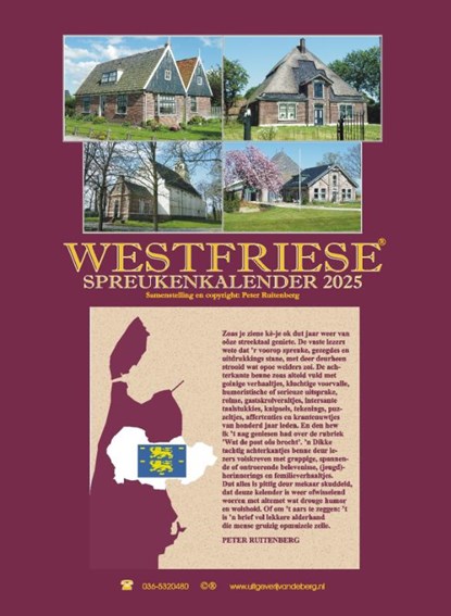 Westfriese spreukenkalender 2025, Peter Ruitenberg - Paperback - 9789055125388