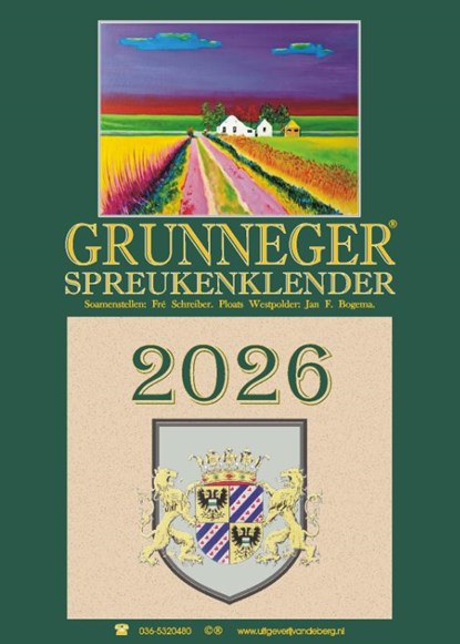 Grunneger spreukenklender 2026, Fré Schreiber - Paperback - 9789055125432