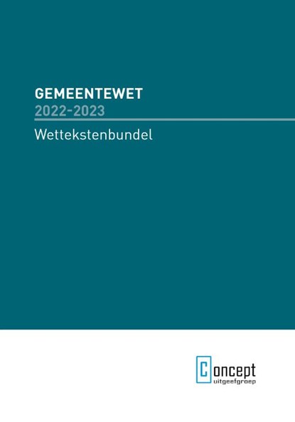 Gemeentewet 2022-2023, Jan Veenstra - Paperback - 9789055169016