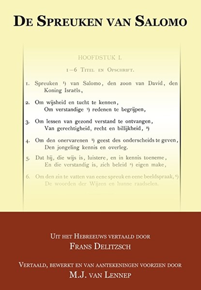 De spreuken van Salomo, Franz Delitzsch - Paperback - 9789057192456