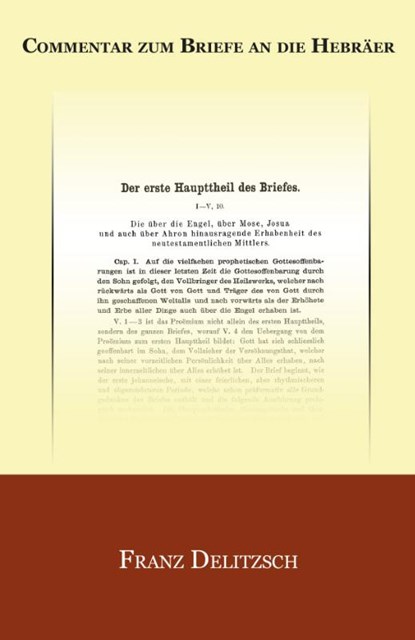 Commentar zum Briefe an die Hebräer, Franz Delitzsch - Paperback - 9789057194498