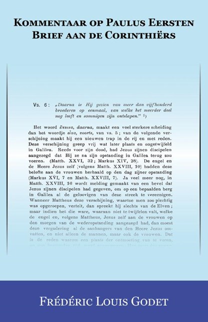 Kommentaar op Paulus Eersten Brief aan de Corinthiërs, Frédéric Louis Godet - Paperback - 9789057194696