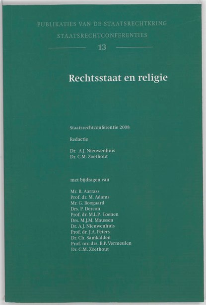 Rechtsstaat en religie, A.J. Nieuwenhuis ; C.M. Zoethout - Paperback - 9789058504449