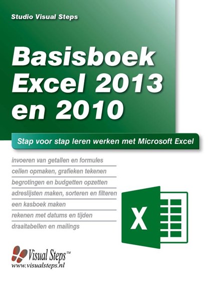Basisboek Excel 2013 en 2010, Studio Visual Steps - Paperback - 9789059051591