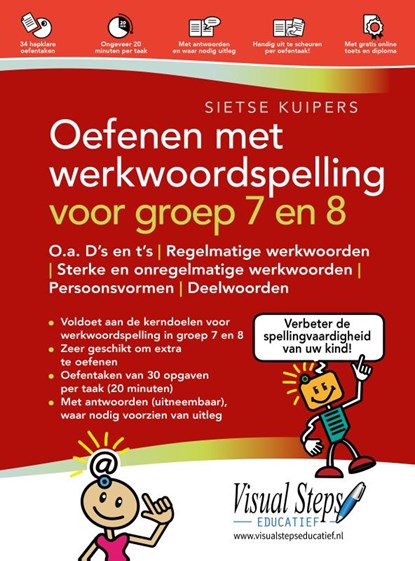 Oefenen met werkwoordspelling voor groep 7 en 8, Sietse Kuipers - Paperback - 9789059054059