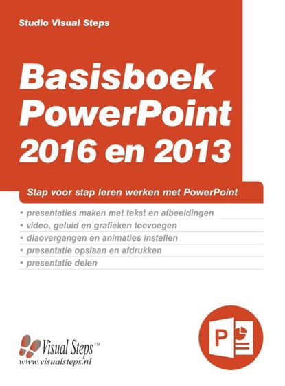Basisboek PowerPoint 2016 en 2013, Studio Visual Steps - Paperback - 9789059055230