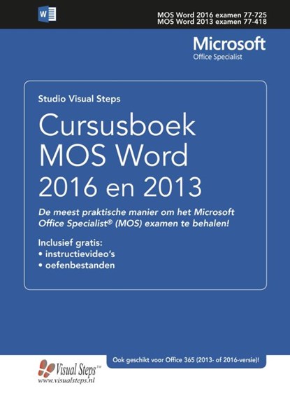Cursusboek MOS Word 2013 Basis, Studio Visual Steps - Paperback - 9789059055520