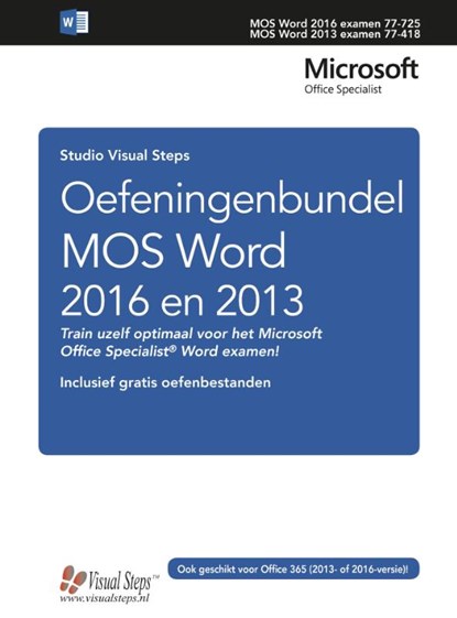 Oefeningenbundel MOS Word 2016 en 2013, Studio Visual Steps - Paperback - 9789059055629