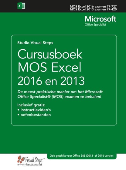 Cursusboek MOS Excel 2016 en 2013 Basis, Studio Visual Steps - Paperback - 9789059055827