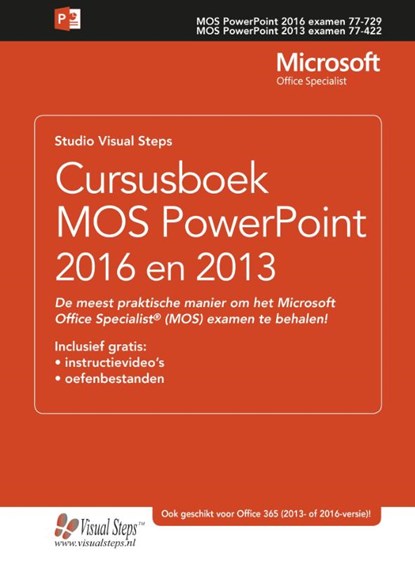 Cursusboek MOS PowerPoint 2016 en 2013, Studio Visual Steps - Paperback - 9789059056121