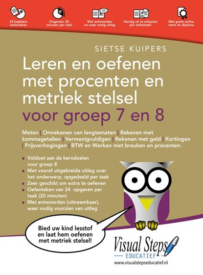 Leren en oefenen met procenten en metriek stelsel voor groep 7 en 8, Sietse Kuipers - Paperback - 9789059056251