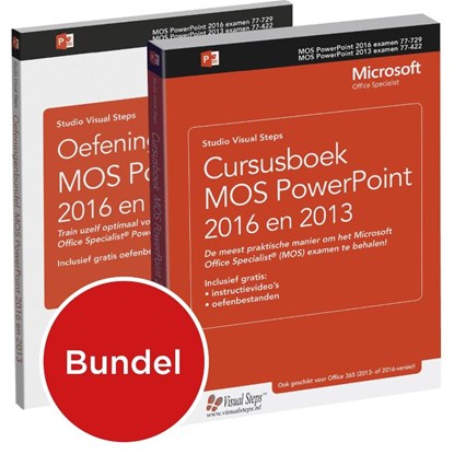 Cursusboek MOS PowerPoint 2013 + extra oefeningen, Studio Visual Steps - Gebonden - 9789059056329