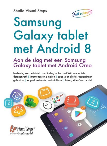 Samsung Galaxy tablet met Android 8, Studio Visual Steps - Paperback - 9789059056343