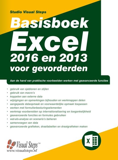 Basisboek Excel 2016 en 2013 voor gevorderden, Studio Visual Steps - Paperback - 9789059057234