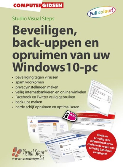 Beveiligen, back-uppen en opruimen van uw Windows 10-pc, Studio Visual Steps - Paperback - 9789059057425