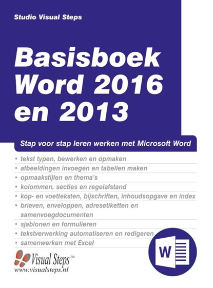 Basisboek Word 2016 en 2013, Studio Visual Steps - Paperback - 9789059057623