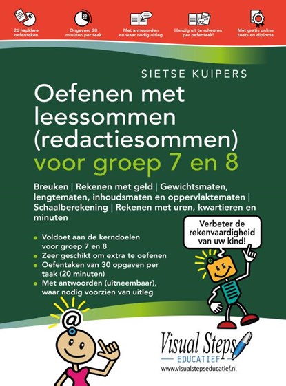 Oefenen met leessommen (redactiesommen) voor groep 7 en 8, Sietse Kuipers - Paperback - 9789059057647