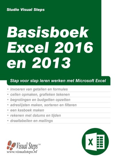 Basisboek Excel 2016 en 2013, Studio Visual Steps - Paperback - 9789059057722