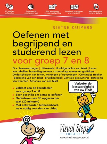 Oefenen met begrijpend en studerend lezen voor groep 7 en 8, Sietse Kuipers - Paperback - 9789059057845