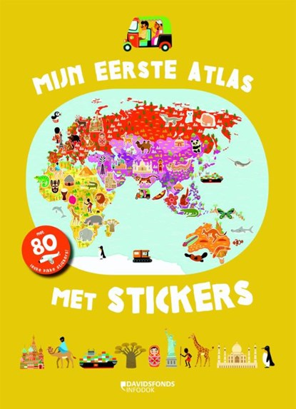 Mijn eerste atlas met stickers, Cecile Jugla ; Sandra Laboucarie ; Julie Mercier - Gebonden - 9789059084834