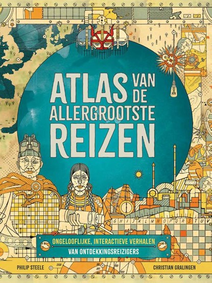Atlas van de allergrootste reizen, Philip Steele - Gebonden - 9789059249097