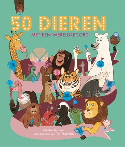 50 dieren met een wereldrecord, Martin Jenkins - Gebonden - 9789059562912
