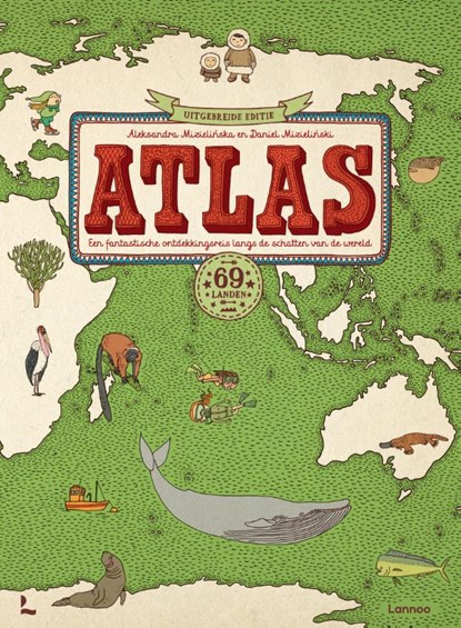 Atlas - 69 landen, Aleksandra Mizielinska ; Daniel Mizielinski - Gebonden - 9789059966093