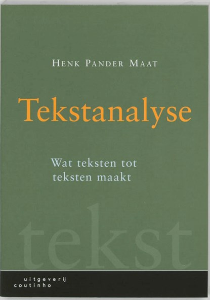 Tekstanalyse, H. Pander Maat - Paperback - 9789062833078