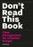 Don't read this book, Donald Roos - Paperback - 9789063694234