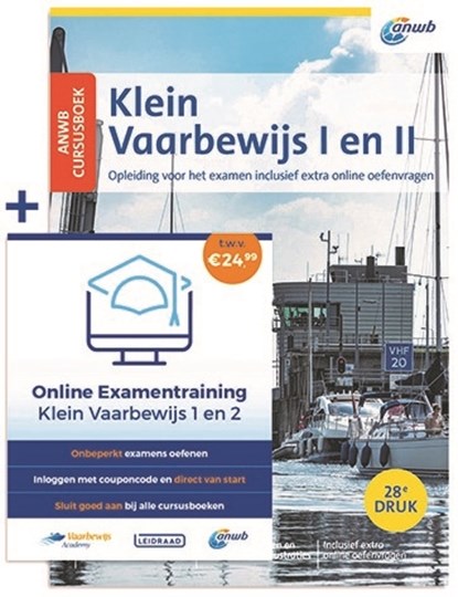Cursusboek Klein Vaarbewijs I en II + Online Examentraining, Eelco Piena - Paperback - 9789064107573