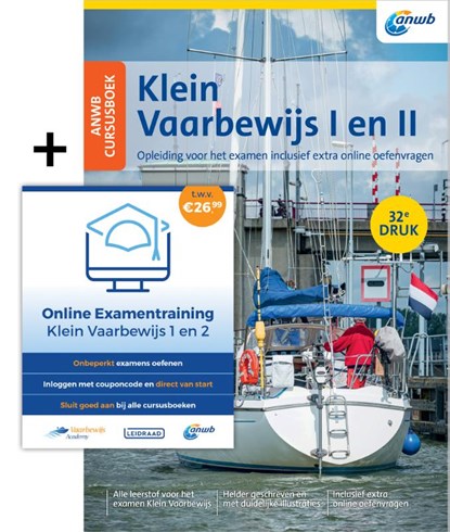 ANWB Cursusboek Klein Vaarbewijs I en II inclusief online examentraining, Eelco Piena - Paperback - 9789064108310