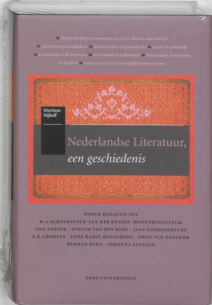 Nederlandse literatuur, een geschiedenis, SCHENKEVELD-VAN DER DUSSEN, M.A. &amp; ANBEEK, T. - Gebonden met stofomslag - 9789068903935