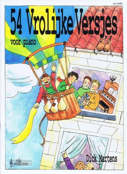 54 vrolijke versjes voor piano, D. Martens - Paperback - 9789069110806