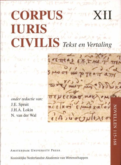 Corpus Iuris Civilis Novellen 115-168, niet bekend - Gebonden - 9789069846231