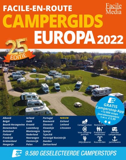 Facile-en-Route Campergids Europa 2022, E.M. van den Dobbelsteen - Paperback - 9789076080734