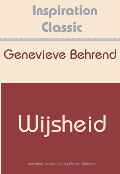 Wijsheid, Genevieve Behrend - Paperback - 9789077662502