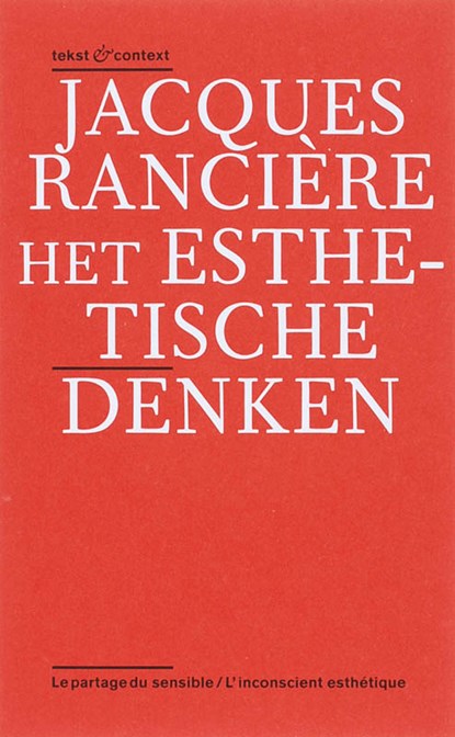 Het esthetische denken, J. Ranciere - Paperback - 9789078088141