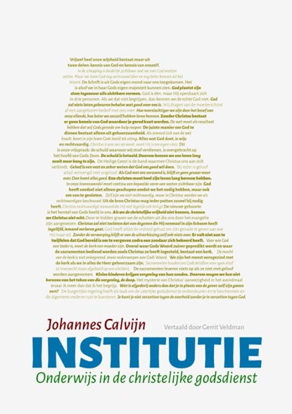 Institutie, Johannes Calvijn - Paperback - 9789081934718
