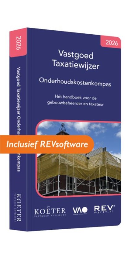 Vastgoed Taxatiewijzer Onderhoudskostenkompas 2026, Koeter Vastgoed Adviseurs - Paperback - 9789083675503