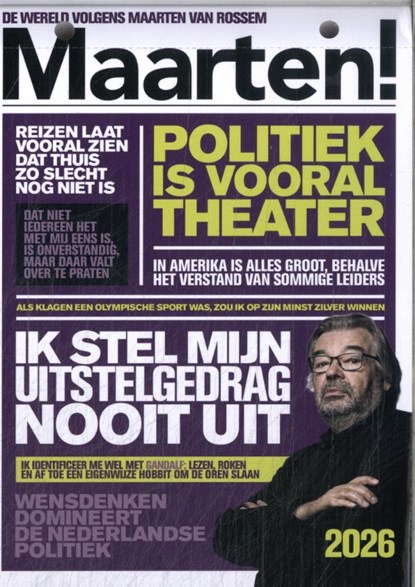 Maarten! Scheurkalender 2026, Redactie Maarten! - Paperback - 9789085718727