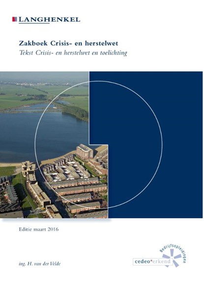 Zakboek crisis- en herstelwet, Hans van der Velde - Paperback - 9789086350773