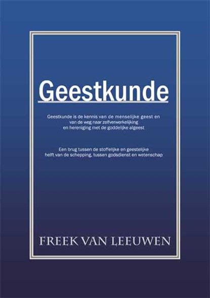 Geestkunde, Freek van Leeuwen - Paperback - 9789086662159
