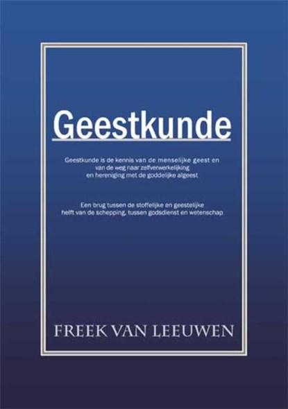 Geestkunde, Freek van Leeuwen - Ebook - 9789086662401